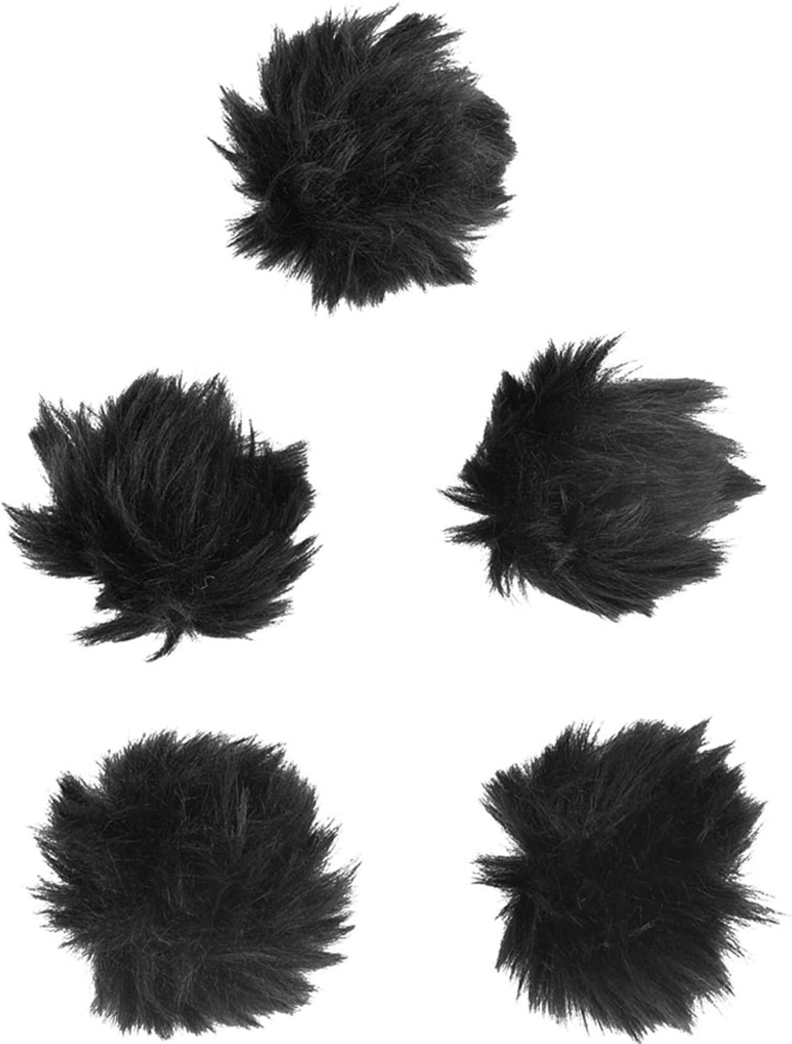 eBoot 5 Pack Furry Outdoor Microphone Windscreen Muff for Most Lavalier Microphones