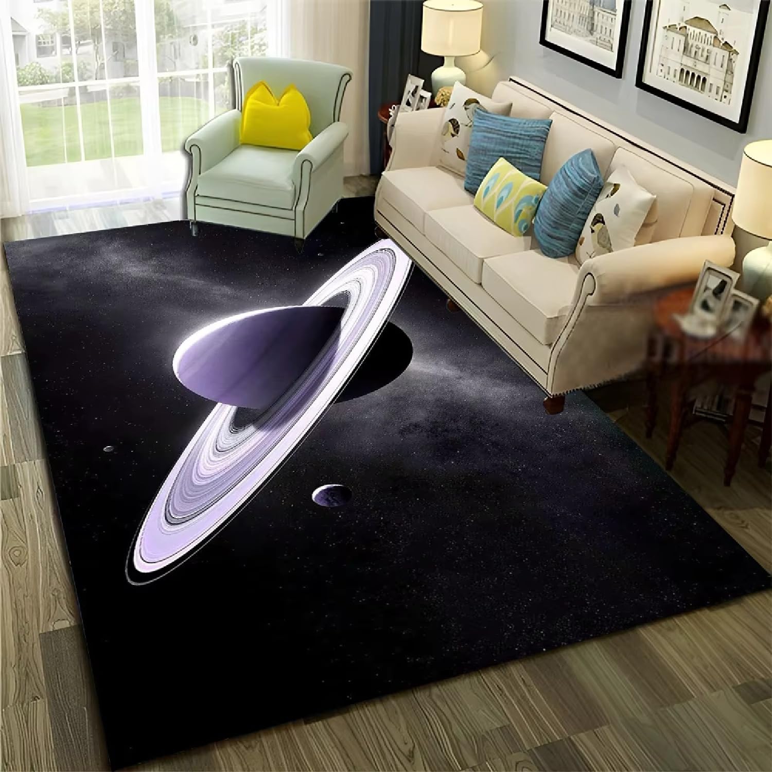 Grand tapis espace galaxie au design intérieur moderne et finitions de qualité supérieure