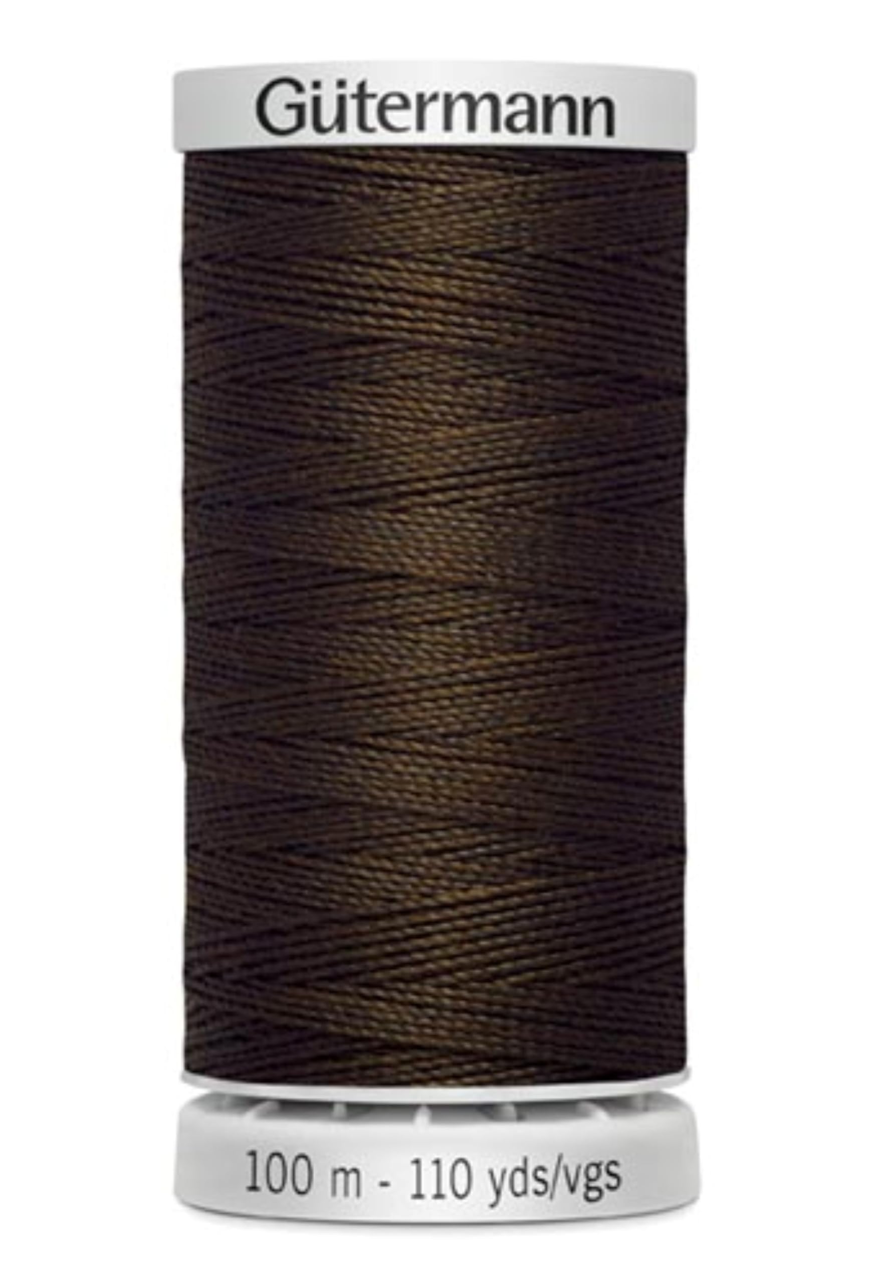 Gütermann Yarn M782 Extra Strong Sewing Thread Polyester 100 m Sewing Machine Yarn for All Heavily Stressed Seams (406 Dark Brown)