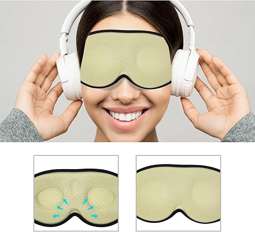 Miniatura 2 de Máscara para dormir 3D, 100% opaca 3D contorneada, máscara de dormir cómoda y súper suave con correas ajustables para mujeres, hombres, dormir y