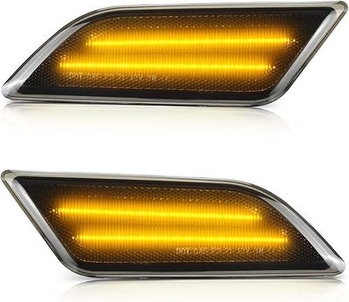 Miniatura 5 de Luz de marcador lateral LED compatible con Mercedes Benz Clase C W204 C250 C300 C350 C63 AMG 2012 2013 2014 delantero ámbar parachoques lámparas
