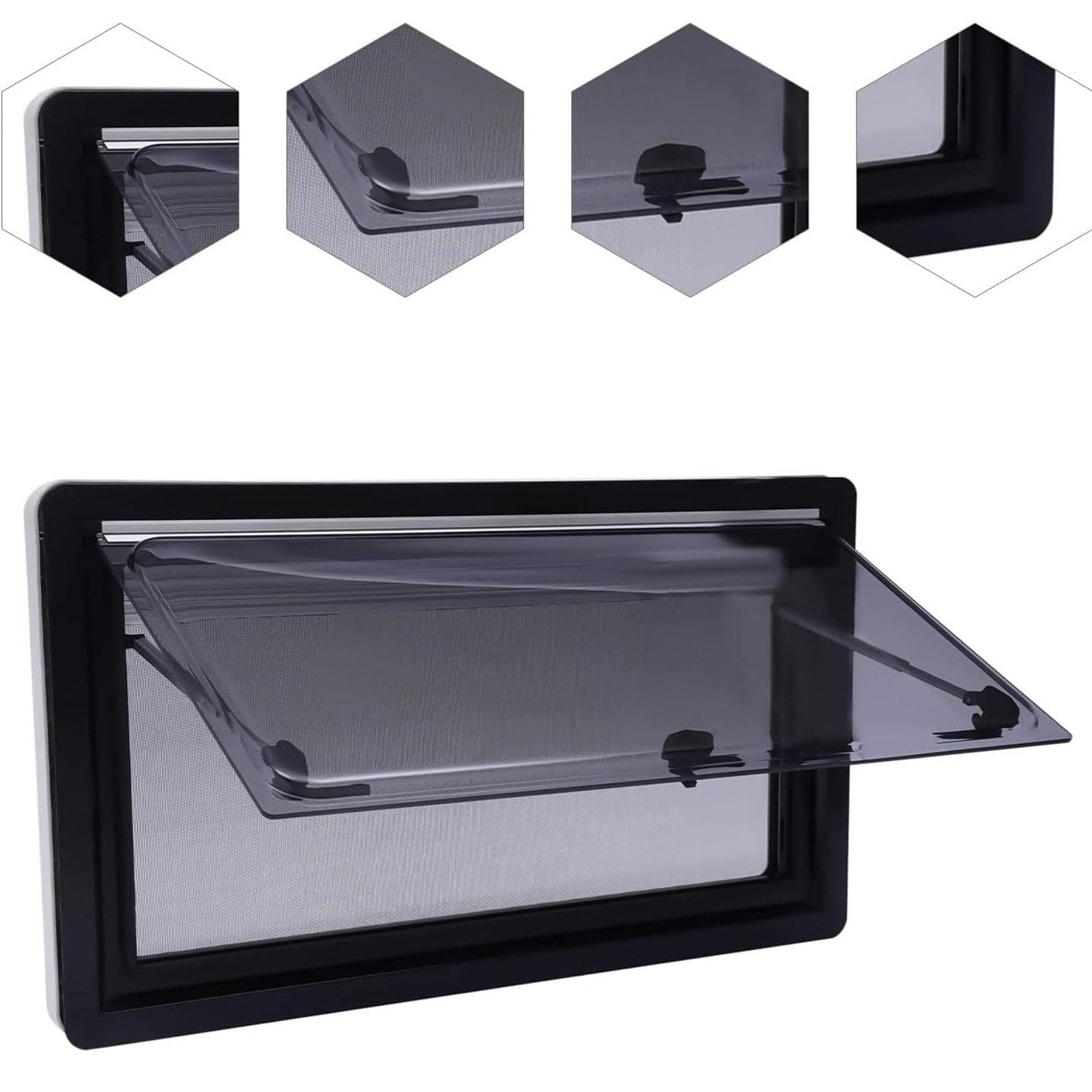 Fenêtre latérale de Caravane, fenêtre de Caravane, fenêtre coulissante avec moustiquaire, fenêtre d'aération pour véhicules de Caravane RV, caravanes, Camping-Cars 700 * 550mm