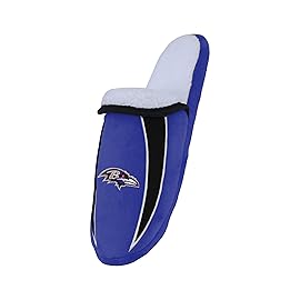 FOCO Baltimore Ravens NFL Mens Sherpa Slide Slippers - S