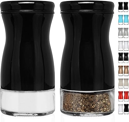 Miniatura 11 de Juego de saleros y pimenteros con agujeros ajustables para verter - blanco