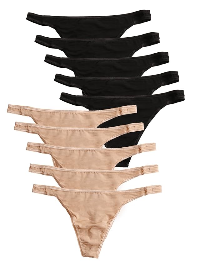 Felina So Smooth Modal Low Rise Thong Panty 10 Pack
