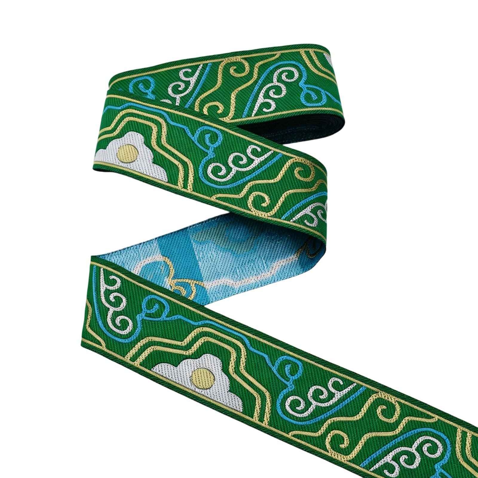 PANGBOER 1.70M Long Embroidery Ribbon Cloud Pattern Fabric Ribbon Sewing Trim for Costume Curtain Sewing Embellishments Cloth Fabric Trim