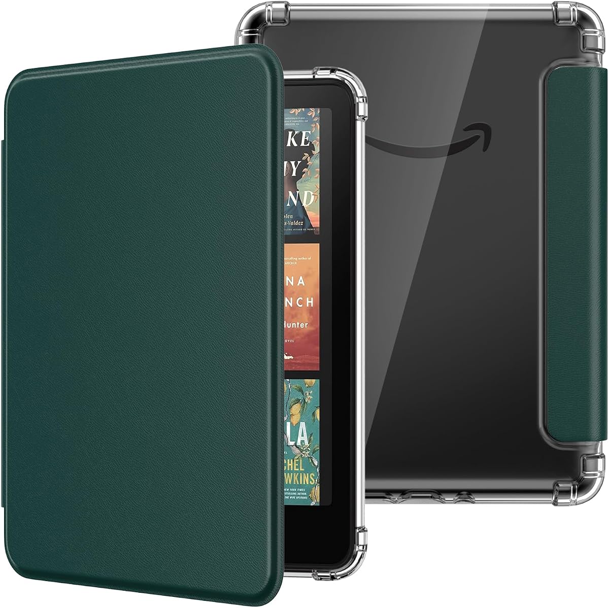 MoKo Case for Kindle Paperwhite 12th Gen & Colorsoft 2024, Midnight Green | Ultra Clear Soft Flexible Transparent TPU Back Cover Light Shell with Auto Wake/Sleep,Not fit BOOX & Kobo