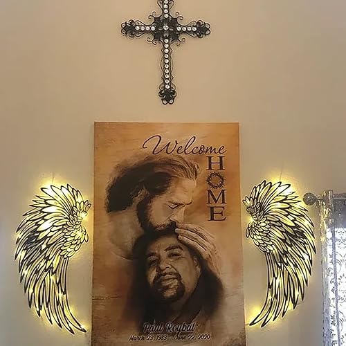 Miniatura 4 de Adhesivos decorativos para pared, mural creativo, alas de ángel, para el hogar, TV, pintura de pared, removible con decoración para habitación de