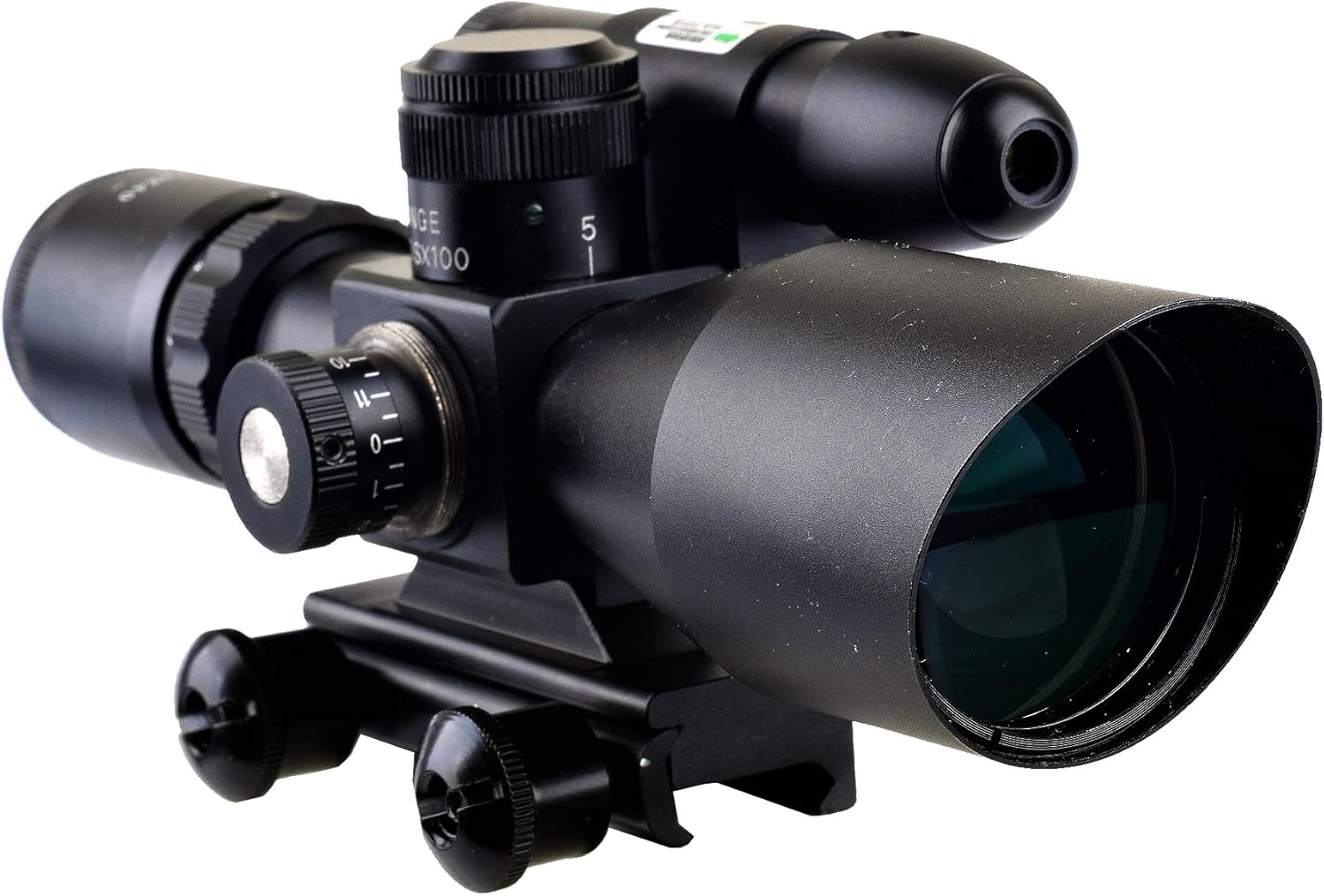 Green Laser 2.5-10x40 Riflescope with Mil-Dot Reticle & Illuminated Reticle for Hunting