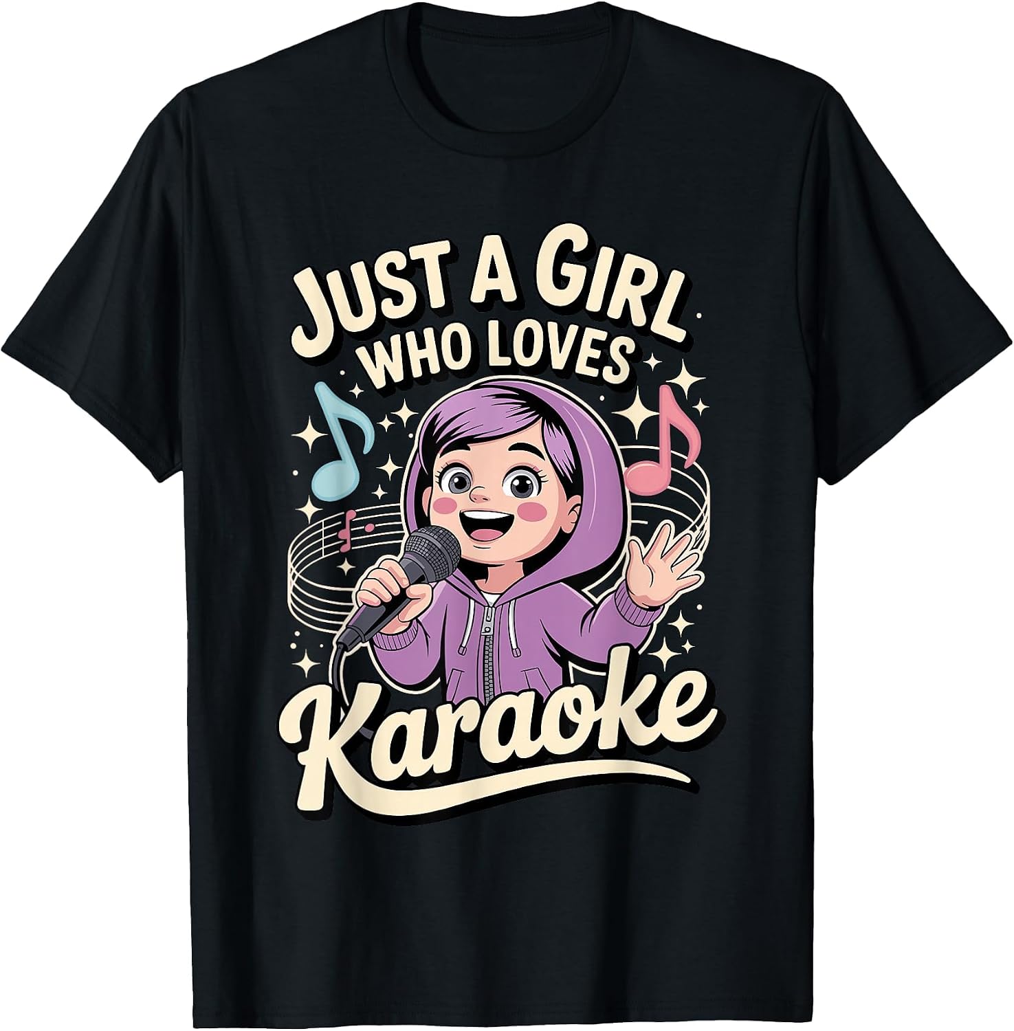 Cool Karaoke Art for Women Girls Singing Music Karaoke Lover T-Shirt