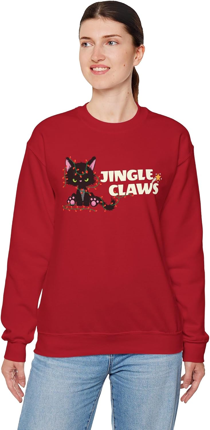cat ugly christmas sweater, cat themed ugly christmas sweater, Funny Xmas sweater cats, Women, Men, Crewneck, plus size,