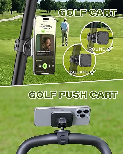 Miniatura 2 de A2C Carrito de golf 2 en 1 y soporte magnético para teléfono fuerte fijación magnética y banda de silicona segura Compatible con MagSafe iPhone