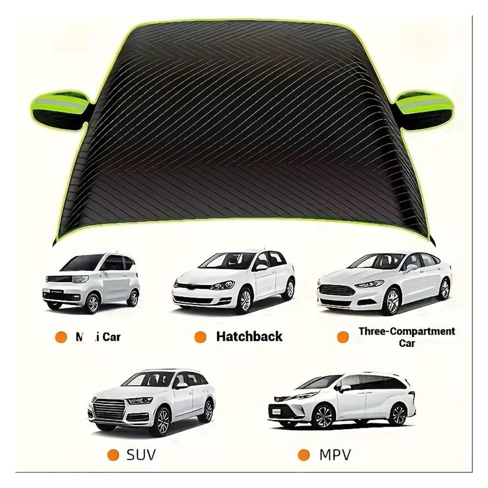 Copri Parabrezza Auto Inverno Copertura Antineve per Parabrezza Auto, Antivento, Protezione Antigelo, Adatta alla Maggior Parte delle, Universale per Tutte Le Stagioni