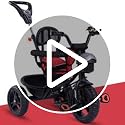 Image of CYIDER Universal Black /Grey Tricycle Handle, 2 Nuts, Compatible with All Tricycles (Excludes T-Shape) Currently Grey /Black Colour Available According to Stock