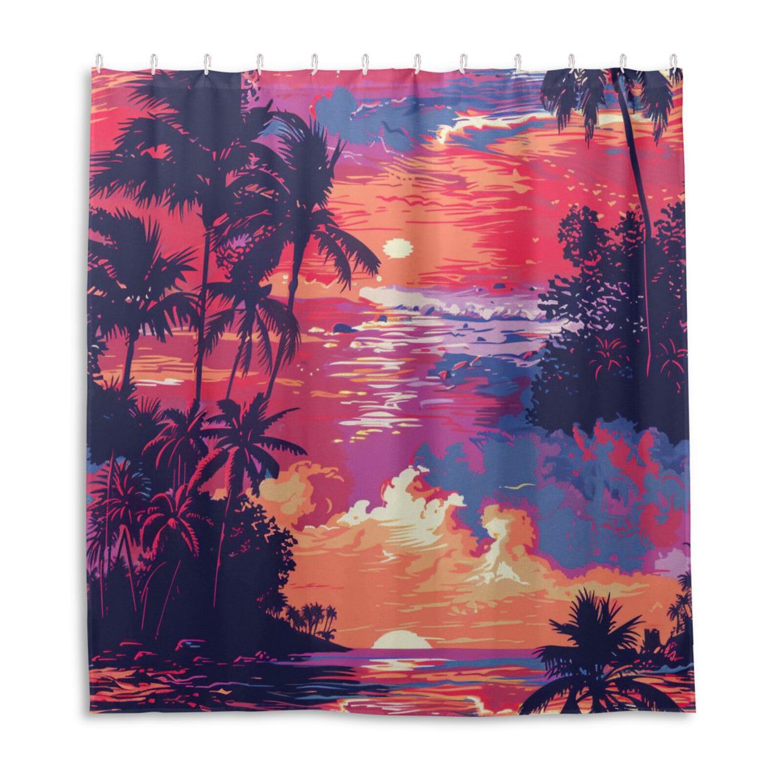 Rideau de douche imperméable en polyester pour baignoire 168x183cm