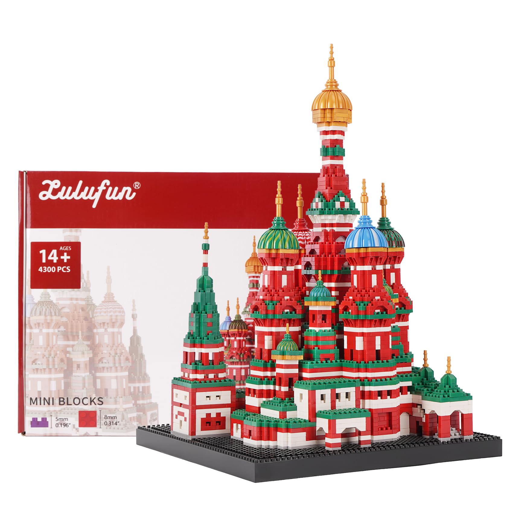 LULUFUN Building Blocks Set Colorful Cathedral World-Famous Architecture Building Set Mini Building Blocks Toys