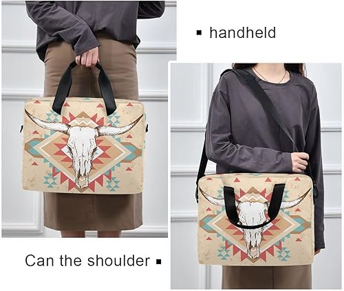 Miniatura 6 de Bolsa para laptop de 15.6 pulgadas, funda impermeable para laptop con correa, funda protectora de transporte para laptop para mujeres y hombres,