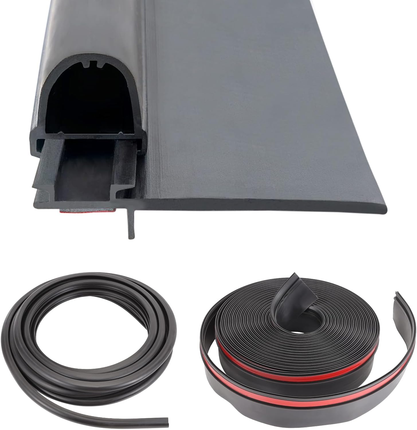 RV Slide Out Seal 35 Ft Rubber Camper for Keystone Forest River | 018-312-EKD + 018-341 EK | D-Seal Wiper 1in x 15/16in x 35ft + Base 1/2in x 2.75in x 35ft | Black