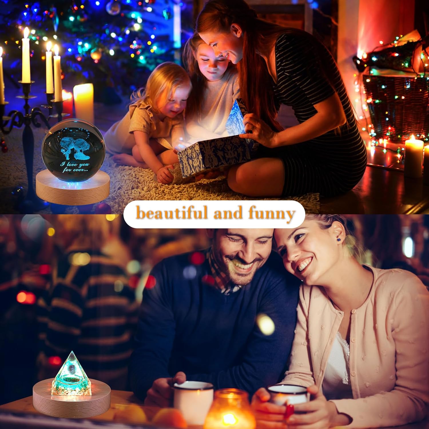 4 inch LED Light Base Display Base Round Lighted Display Stand,16 Colored USB Light Table Light Base Wood Crystal Light Glass Art Table Centerpiece with Remote Control (4"-Round 6 Piece)