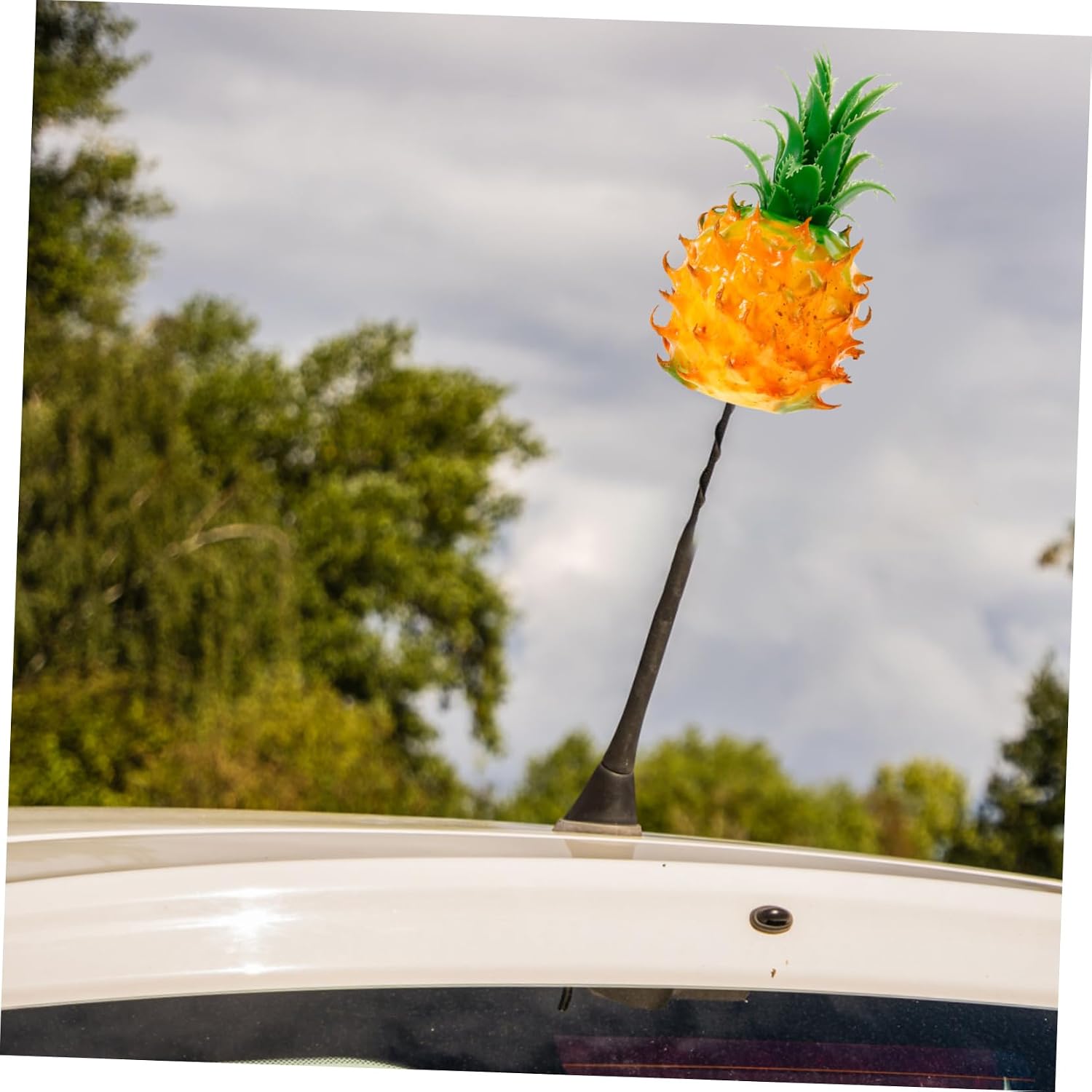 2pcs Car Antenna Topper Decorative Pineapple Shaped Auto Accessories for SUV and Vehicles Creative Exterior Decorations for Car Antenna