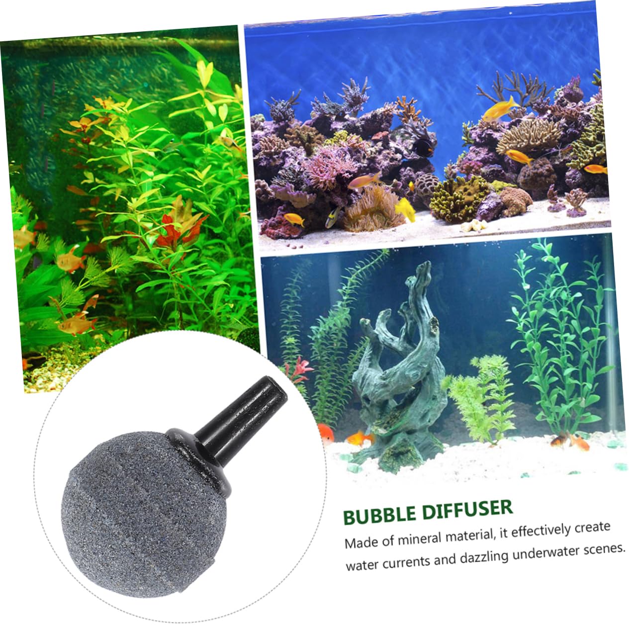 Difusor De Burbujas De Piedra De Adecuado para Acuarios De Agua Dulce y Salada 50 Unidades