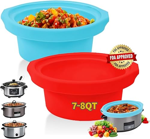 Maywe Tanso - Revestimientos de olla de cocción lenta para olla de cocción lenta de 7 a 8 cuartos de galón, para ollas de cocción lenta ovaladas o