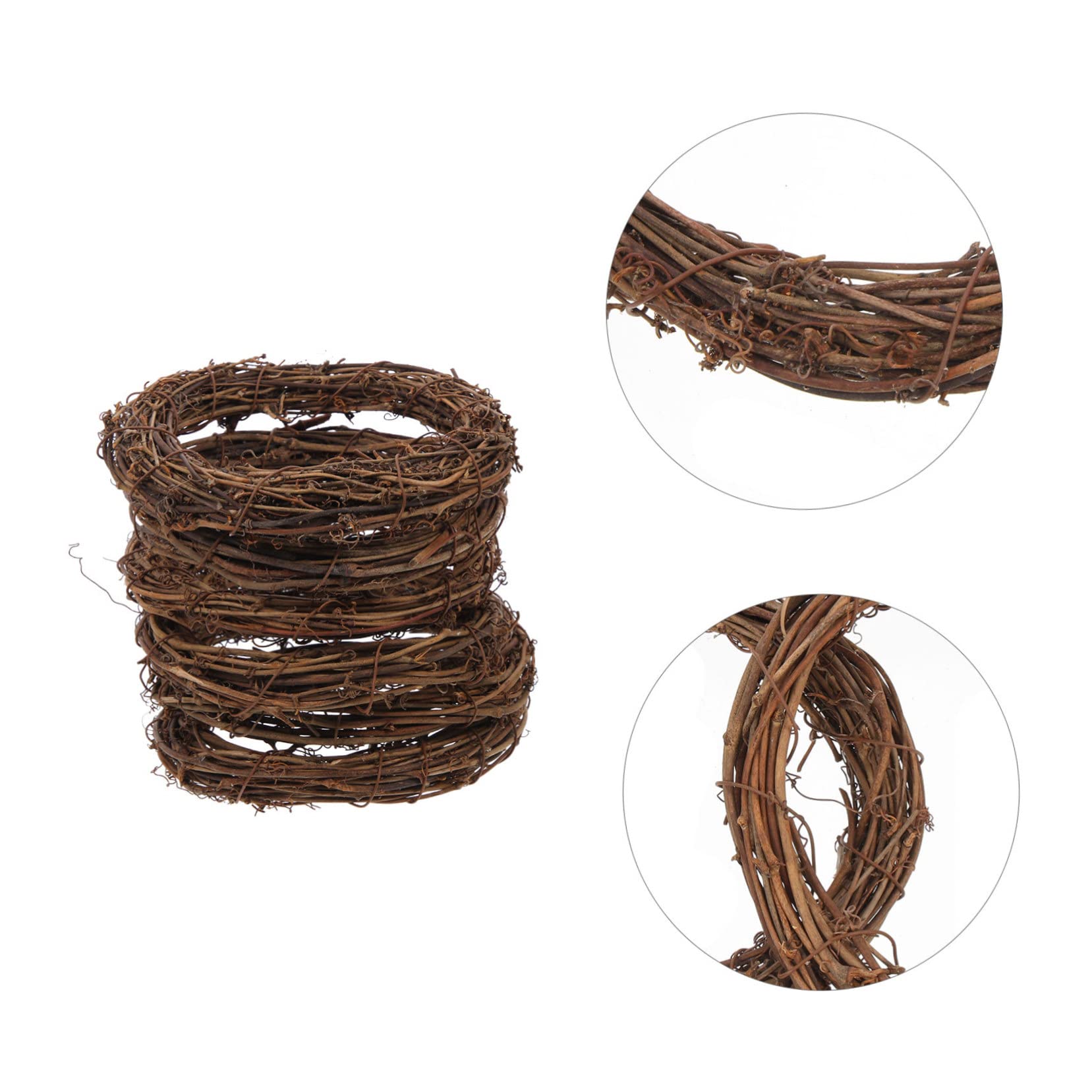 Garneck 6Pcs Vine Bird Swing for Parakeets and Parrots Multi Use Rattan Ring Perch Stand for Birds Enhancing Activity Space and Care for Macaws and Finches