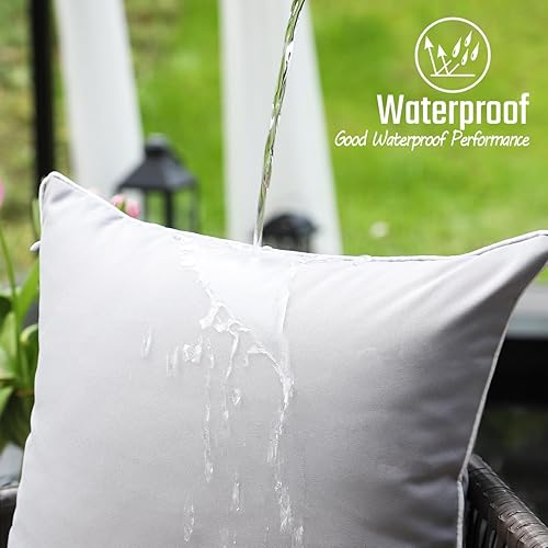 Miniatura 9 de JOJOGOGO Juego de 4 fundas de almohada de Pascua de 20 x 20 pulgadas fundas de almohada decorativas de primavera de conejo morado para decoración de