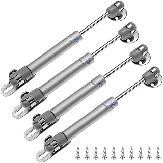 Hxchen 4Pcs Lift Support, 6 Inch Gas Strut, 80N Soft Close Hinges, Gas Spring, Lid Support, Kitchen Cabinet Hinges, Toy Box Hinges, Gas Shocks, Hydraulic Support Cabinet Hinge with Screws