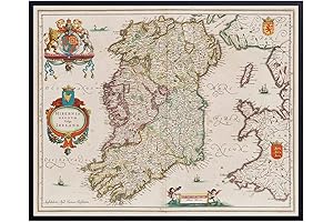 Map of Ireland - Irish Wall Art - Vintage Style - Home...