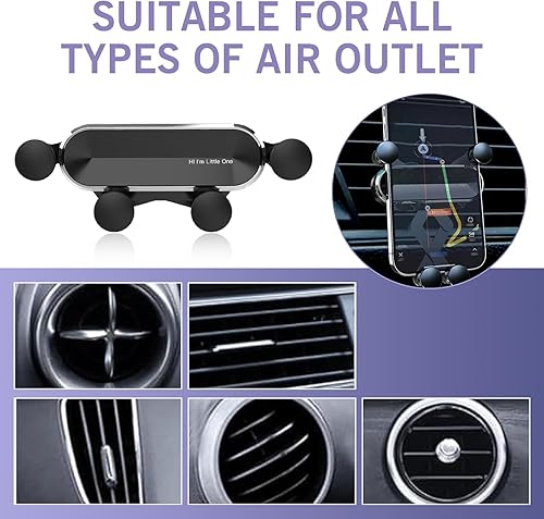 Miniatura 5 de Soporte para teléfono celular con ventilación de aire, soporte de navegación antideslizante y antivibraciones con protección de silicona, bloqueo