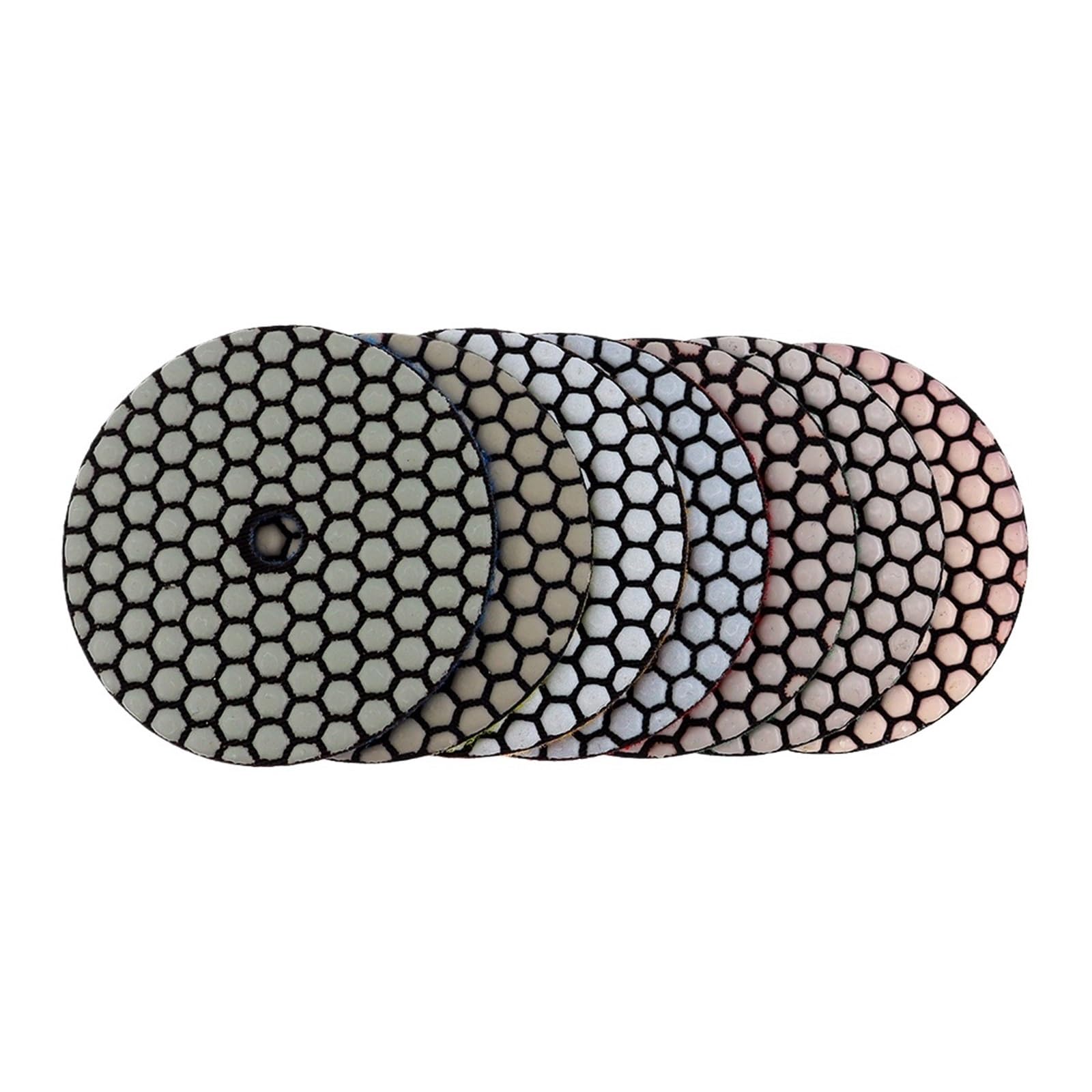 Almohadillas de pulido en seco con diamante, Paquete de 7 almohadillas pulido diamante en seco 4 pulgadas con diferentes granos for piedra y hormigón(3000-7 PCS-4 INCHES)