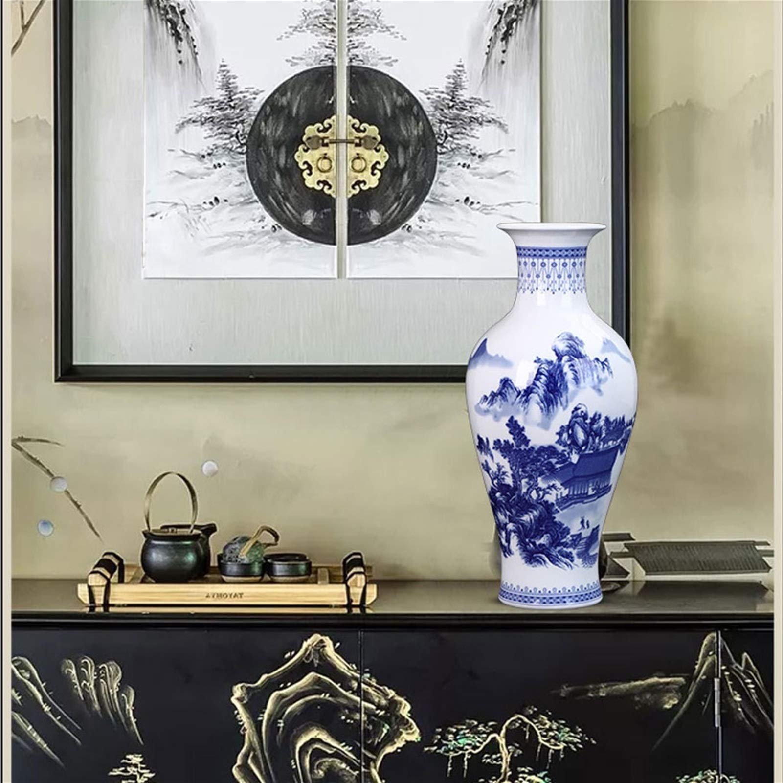 Amazon.com: vases 14.5 inch Modern Chinese Antique Blue and