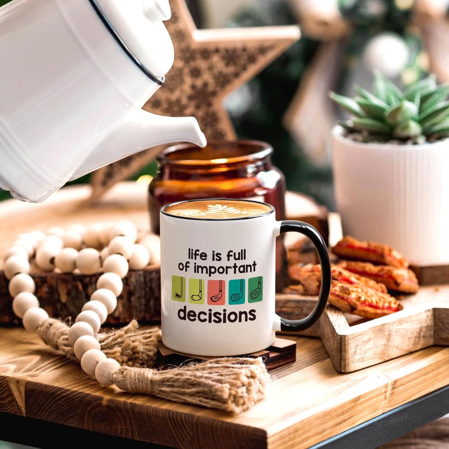 Maustic Golf Gifts for Men, Gifts for Golfers, Life is Full of Important Decisions Golf Mug, Fathers Day Golf Gifts for Dad, Golf Coffee Mug, Funny Christmas Golf Gifts for Dad Uncle Friends, 11 Oz - Image 2