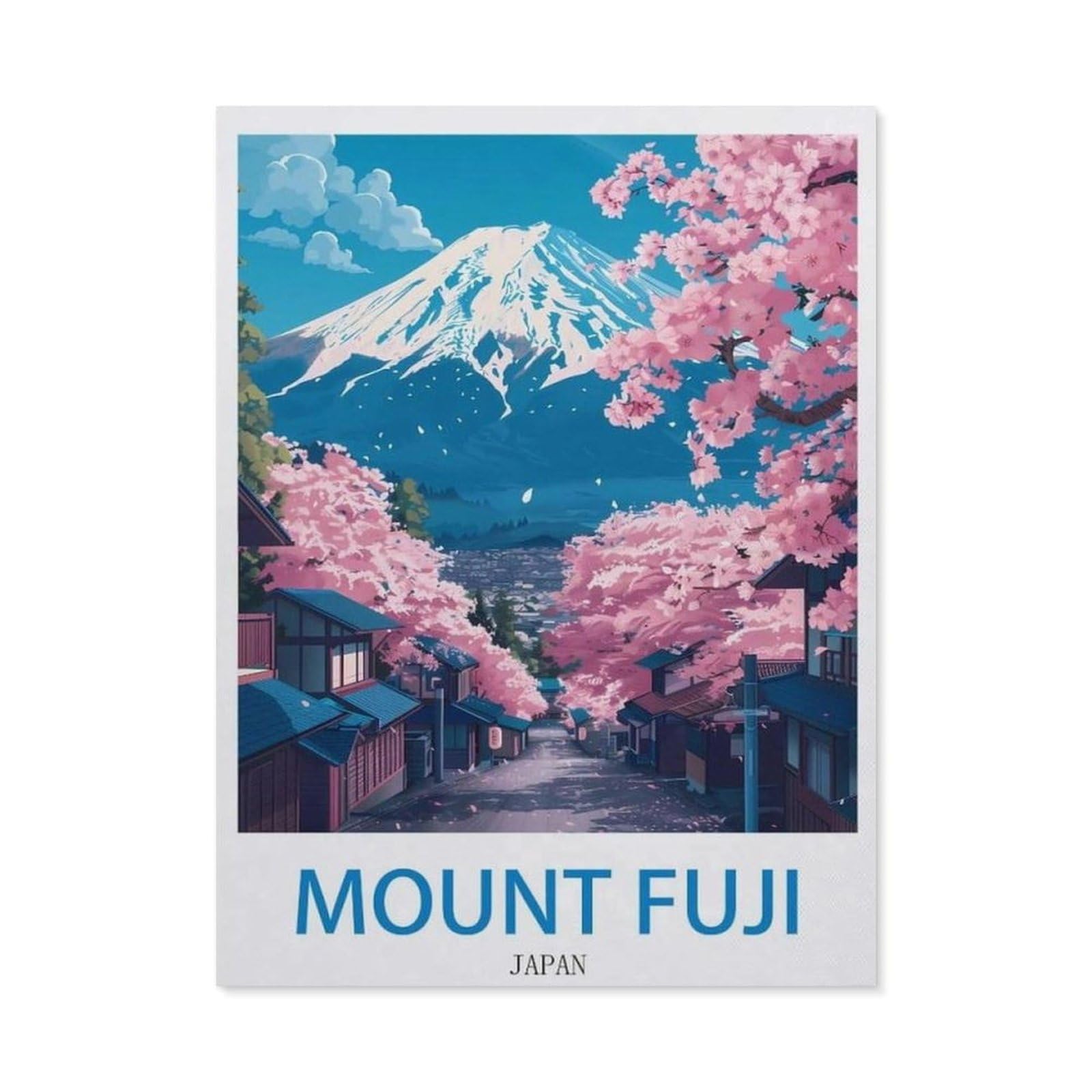 Tin Sign，Mount Fuji Japan，Personalized Tin Sign Vintage Sign for Wall Outdoor, Indoor, Street, Office, Home,Bar Man Cave Decor(30x40cm）12x16 inch-EC40