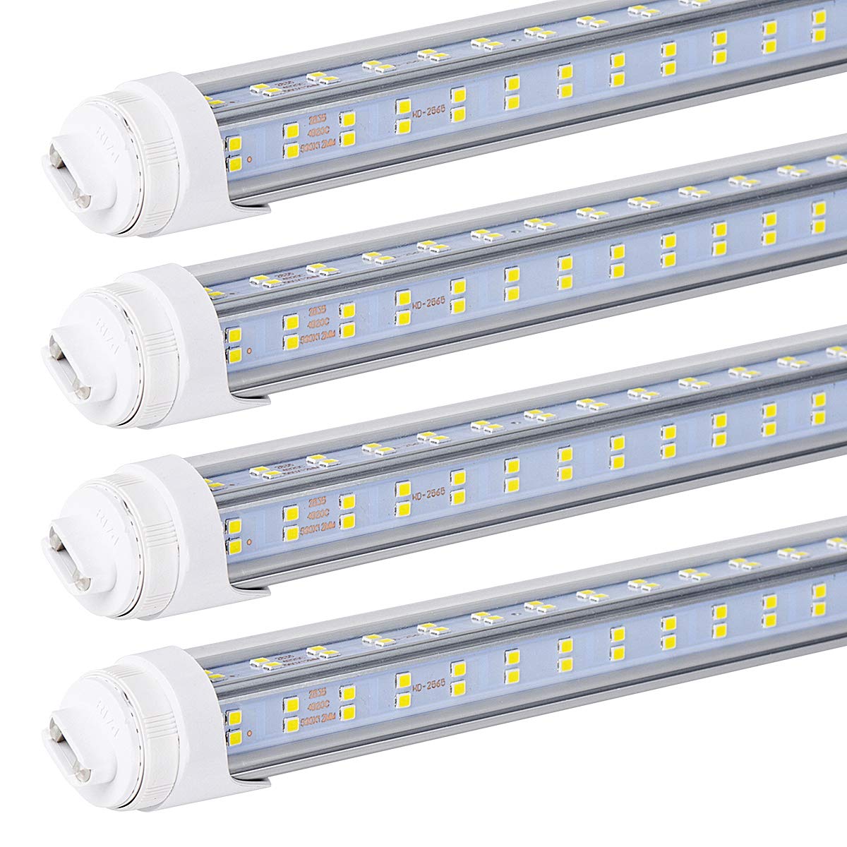 8Ft LED Light Tube 120W 18800Lm 6500K R17D HO Base 270 Degree V Shape LED Chip Bulbs Dual-End