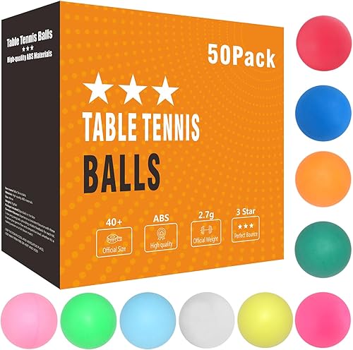 Vista 12 de Bolas de ping pong de alto rebote y duraderas de ABS de colores con clasificación de 3 estrellas para 4 entrenamientos, juegos de fiesta, juguetes