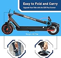 Vista 5 de Hiboy MAX Pro/S2R Plus/U2 Pro Electric Scooter, 500W–810W Peak Motor, 19–22 MPH, 22–46.6 Miles Long Range, Foldable Commuter Electric Scooter for