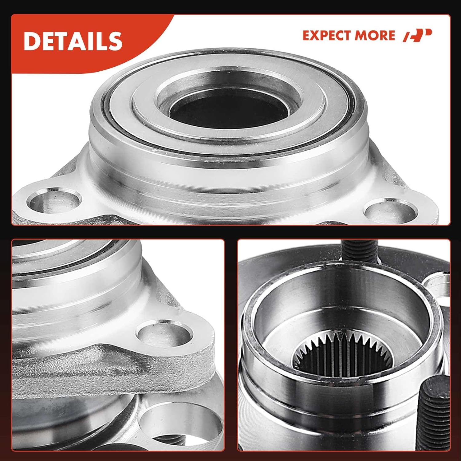 A-Premium 2 x Front Wheel Bearing and Hub Assembly with 5-Lug Compatible with Chevrolet & Cadillac & Buick & Oldsmobile & Pontiac - 1984-2005 - Skyhawk, Somerset, Cimarron, Tempest