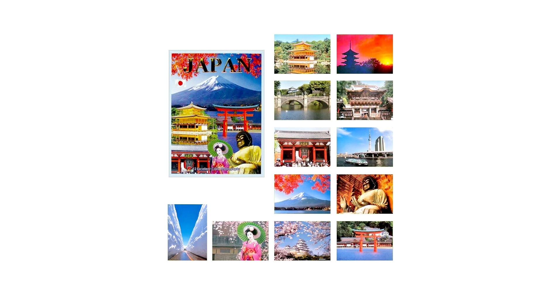 Amazon.co.jp: 絵葉書 日本 JAPAN はがき 12枚セット 絵ハガキ