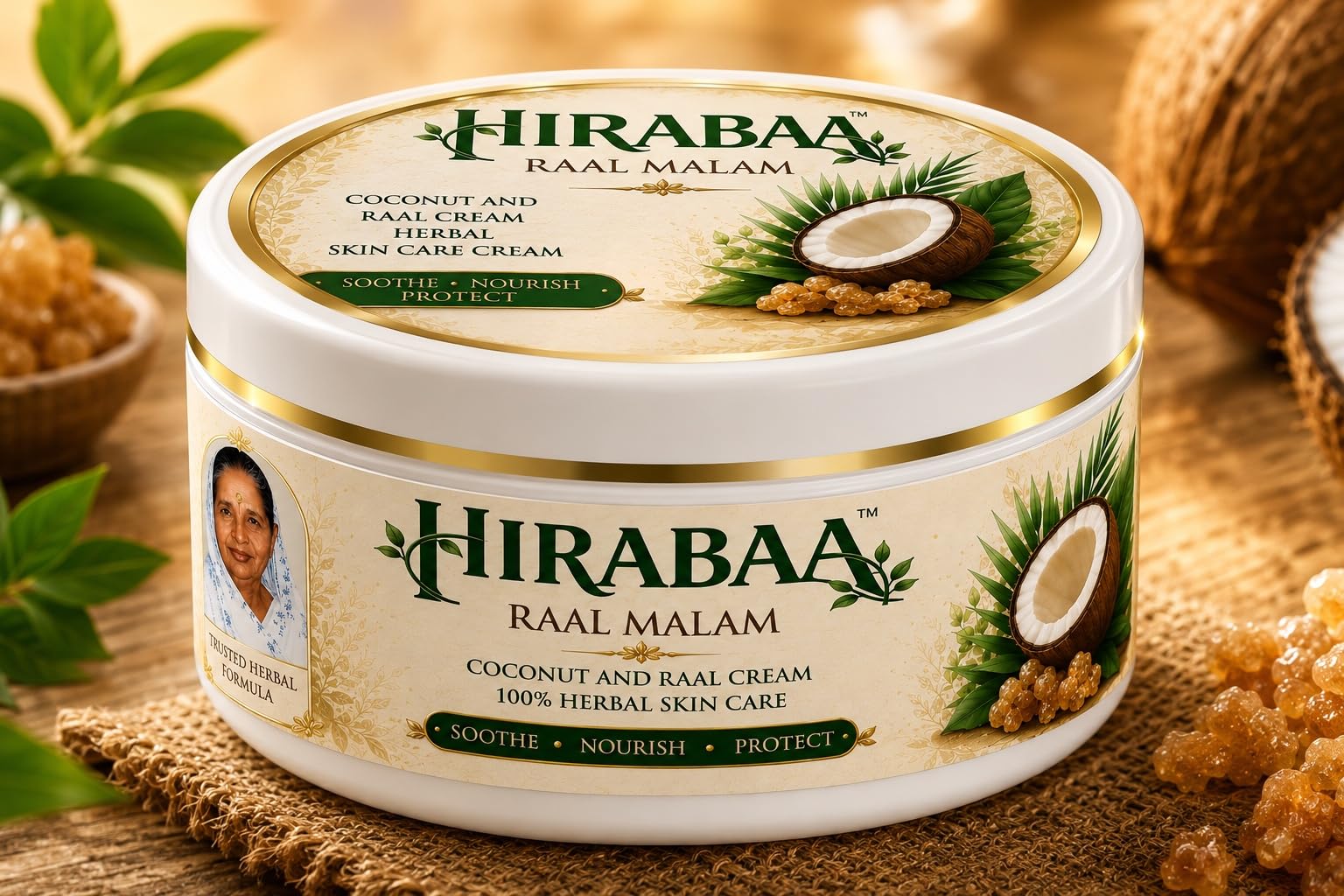 NIKS Hirabaa Ayurvedic Coconut Oil Based Skin Care Cream(Raal Malam) 250gm, safe for any skin type. No side effects-picture-23