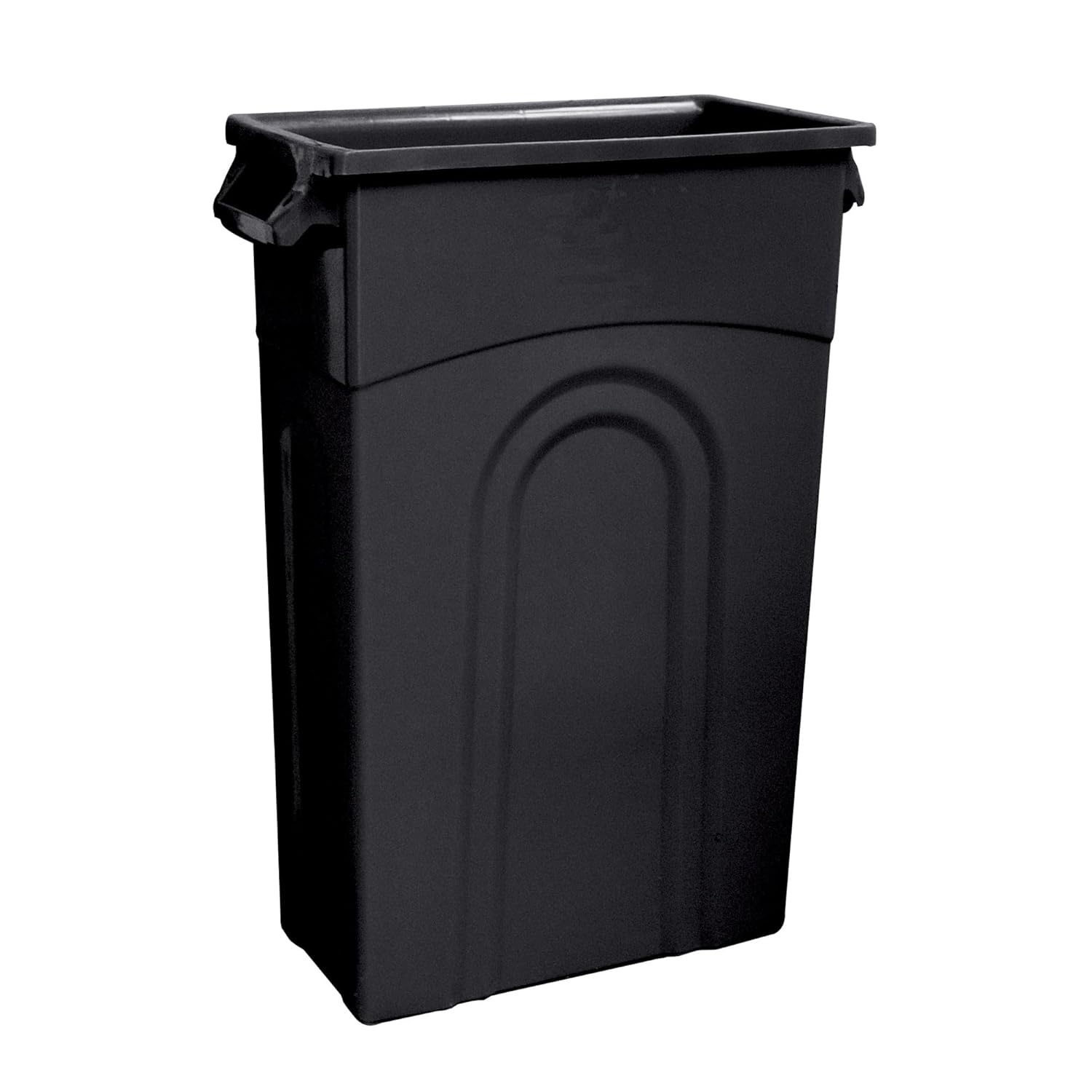23 Gallon 2-Pack Space-Saving Slim Trash Can with Easy Bag Removal & Integrated Handles for in/Outdoor Use,Black