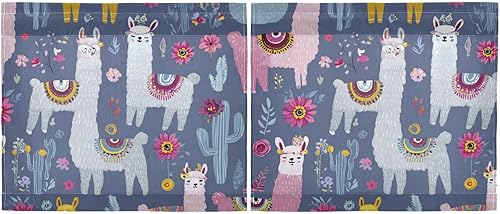 Miniatura 57 de Cortina de café de media ventana, cortinas de nivel para baño, cocina, dormitorio, sala de estar, juego de 2 paneles de flores