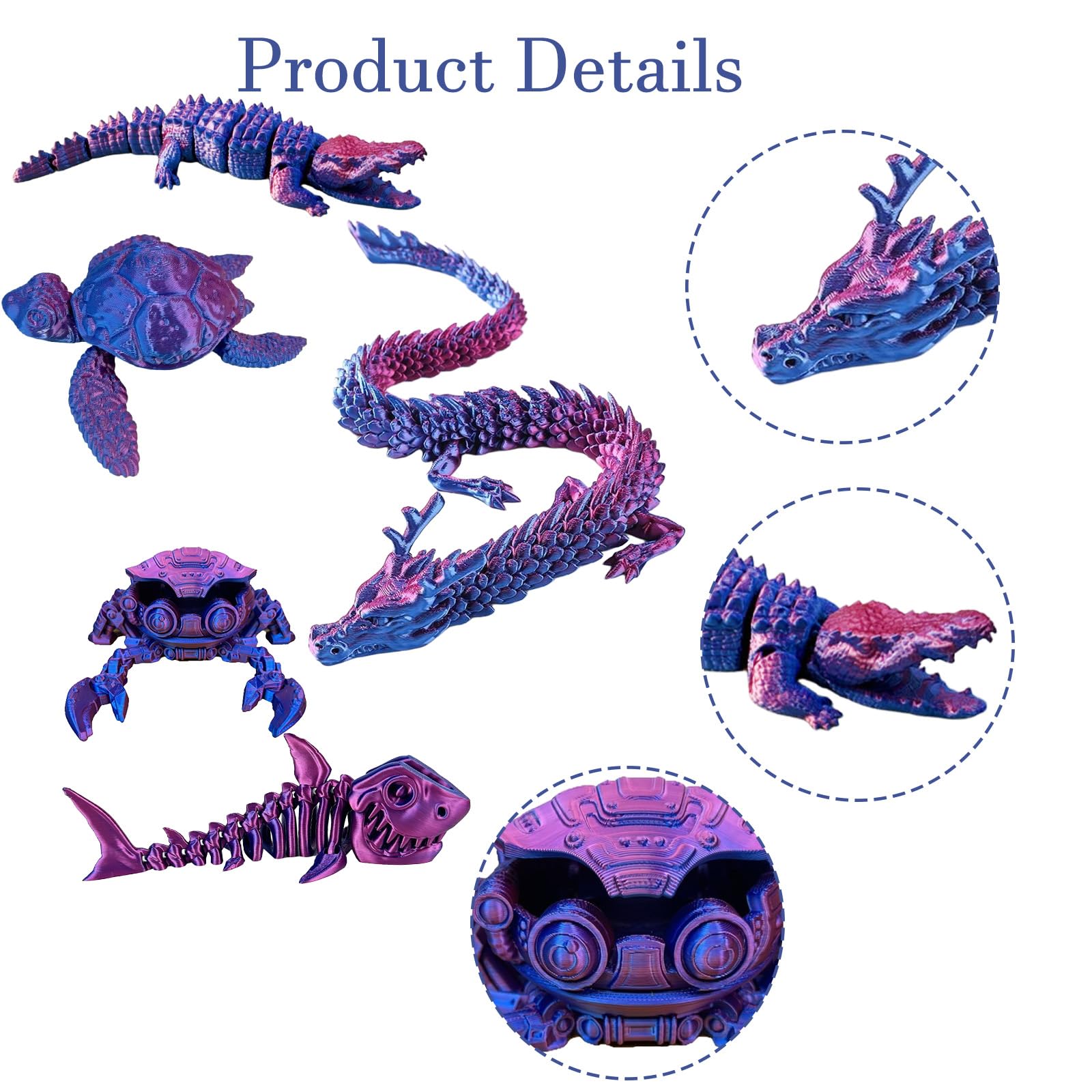 STIFFENERS 5 Pcs 3d Printed Animals, 3d Printed Toys - Image 3