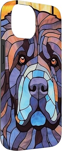 Miniatura 6 de Carcasa para iPhone 12 Pro Max Newfoundland Dog Stained Glass