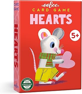 eeBoo: Hearts Playing Card Game - Classic Card Game, Kids & Family, Ages 5+