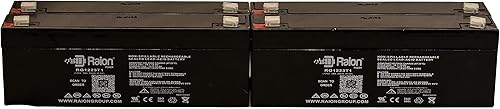 Raion Power Batería AGM de repuesto de 12V 2.3Ah para Hoyer HPL-P - 4 unidades