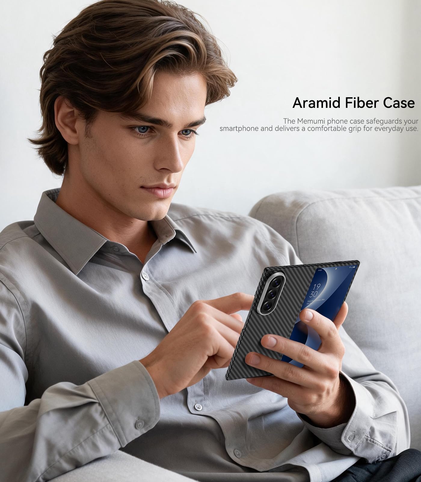 memumi Carbon Hülle für Galaxy Z Fold 8 Ultra, 0.5 mm Superdünn Handyhülle | Schutzhülle aus echter Aramidfaser mit Fallschutz für Galaxy Z Fold 8 Ultra (2026)
