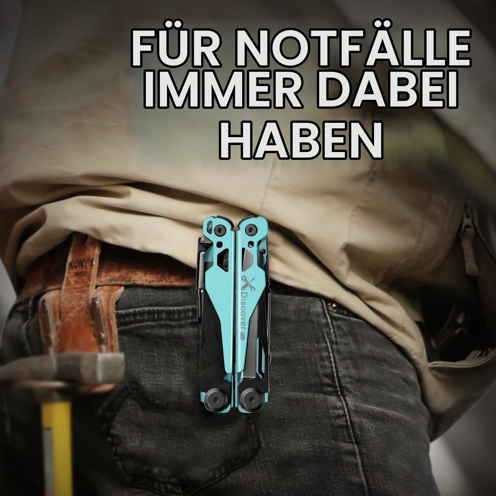 23-in-1-Multitool Geschenkbox, Multifunktionswerkzeug für Outdoor, Camping | Schraubendreher, Säge, Flaschenöffner, Zange, Coole Gadgets für Männer, Geschenk für Freund, Sohn, Vater, Ehemann, Seeblau