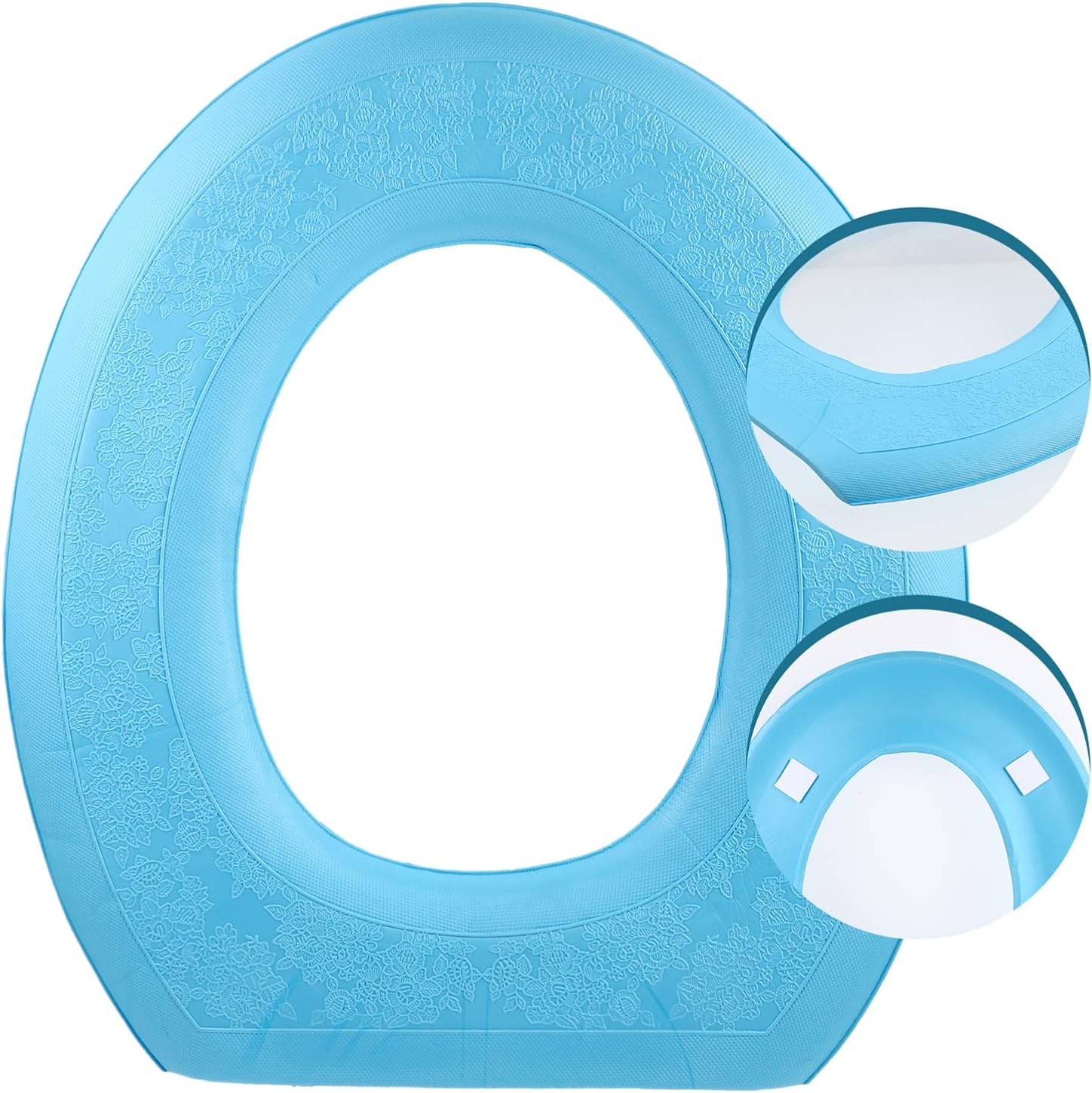 2pcs Bright Color Eva Toilet Seat Cover Cushioned Mat Washable and Portable Bathroom Cushion for Standard Toilets Comfortable and Breathable Design